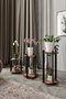 Hanah Home Flower Desk Square - Walnut
